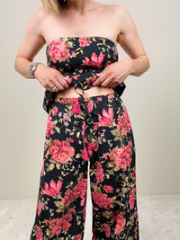 Pantalone fantasia floreale