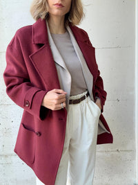 Cappotto burgundy 100% lana