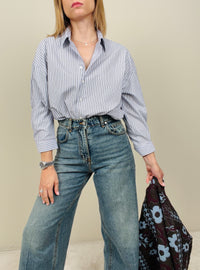 Camicia a righe in cotone