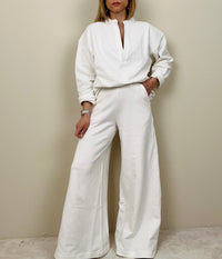 Pantalone ginnico bianco