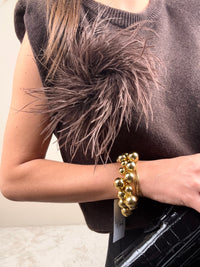 Bracciale con sfere oro