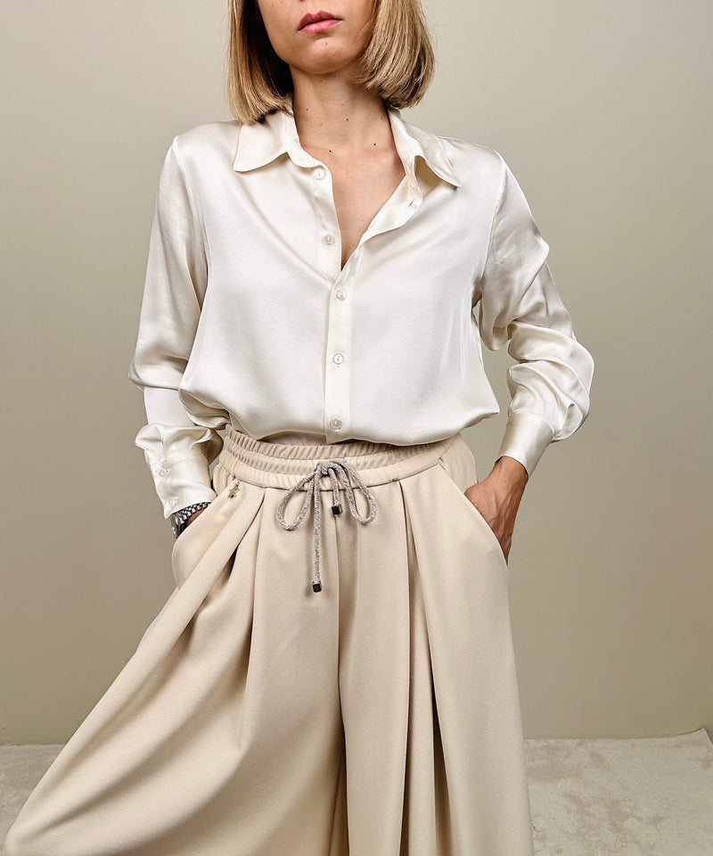 Camicia in viscosa con colletto