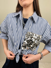 Camicia righe e paillettes
