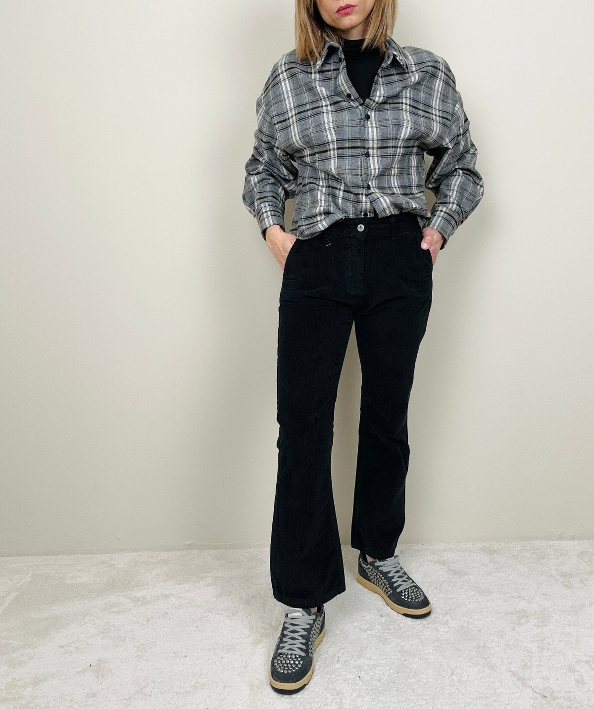 Pantalone trombetta in velluto (più colori)