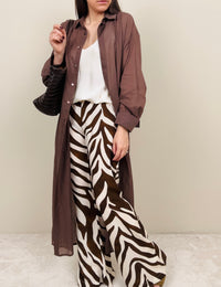 Pantalone zebrato tabacco
