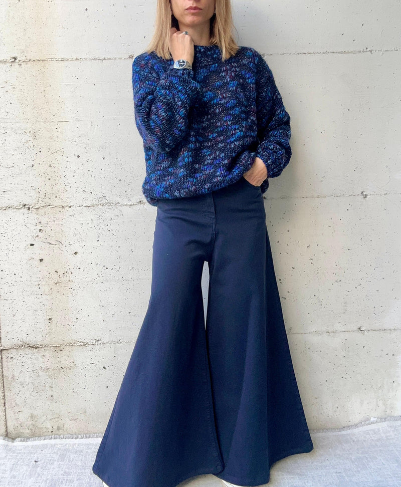 Jeans maxi flare Crochè