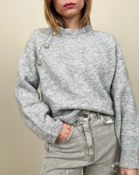 Maglione con bottini gioiello (più colori)