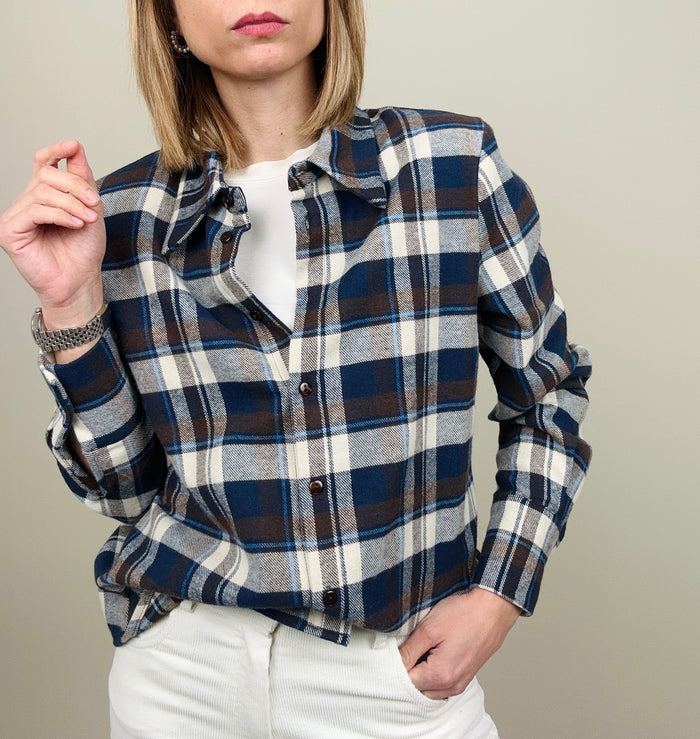 Camicia check bluette