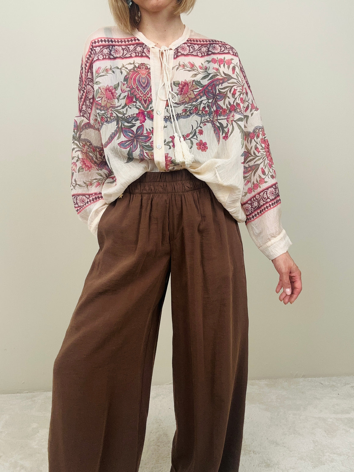 Pantalone marrone in modal