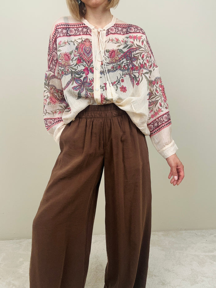 Pantalone marrone in modal