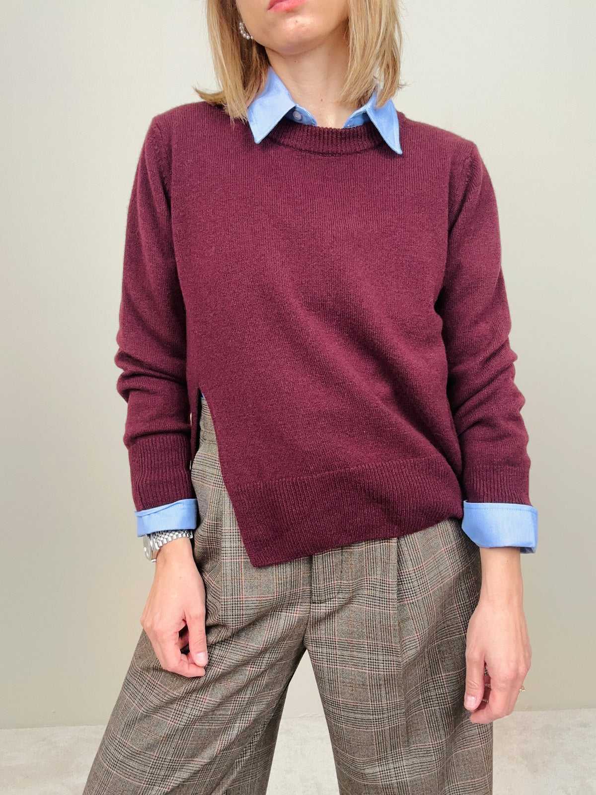 Maglioncino girocollo 100%lana