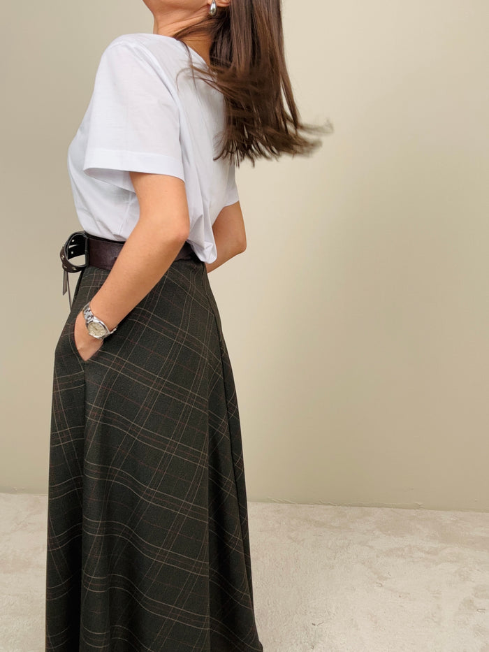 Gonna tartan verde