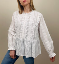 Camicia in cotone lavorato