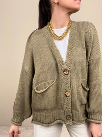 Cardigan bottoni legno (più colori)