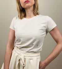 T-shirt burro in cotone