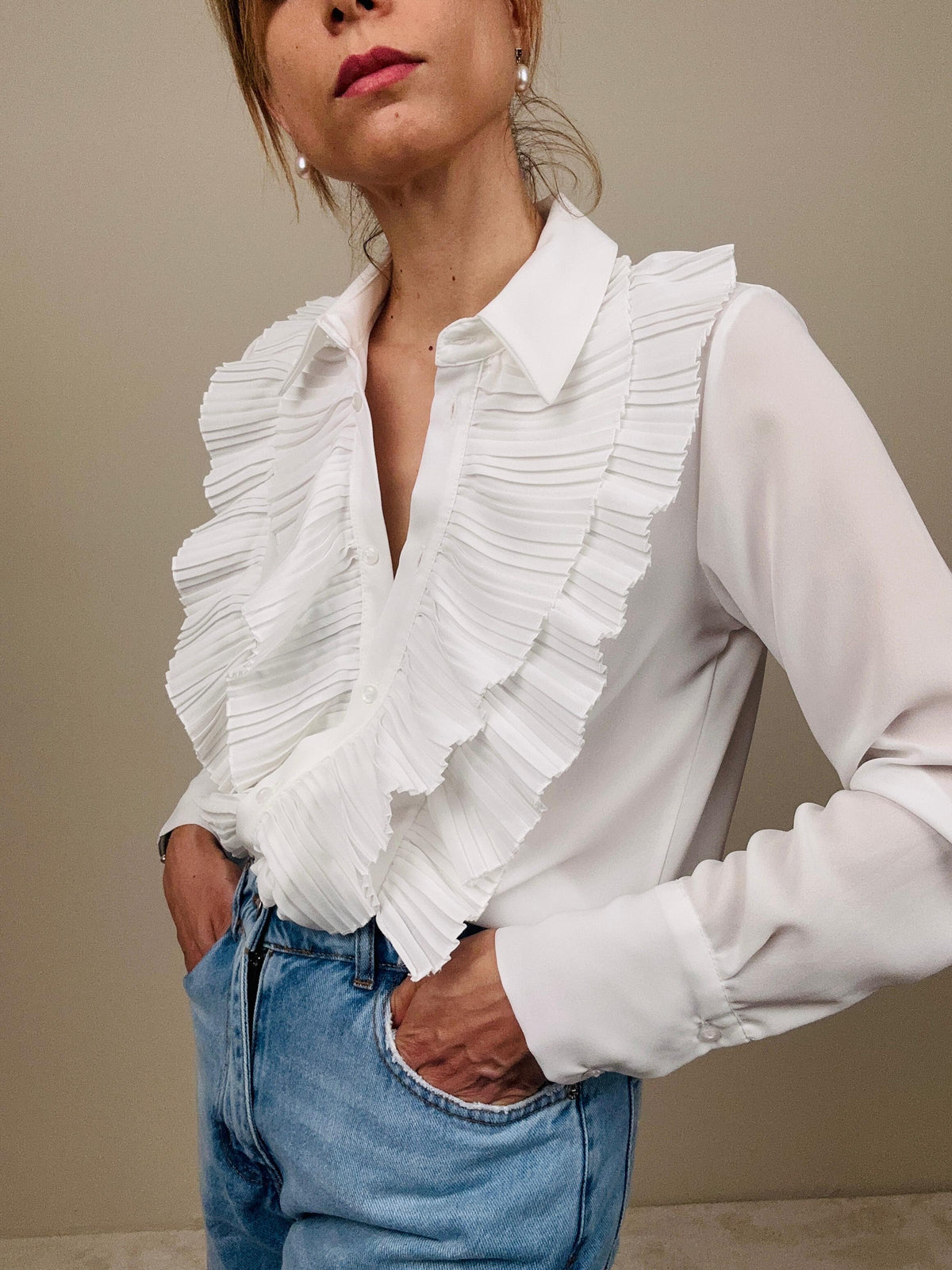 Camicia ruches plissé