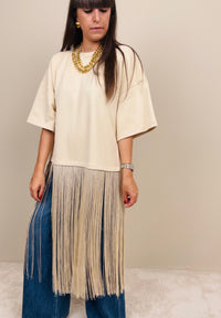 Maglia con maxi frange