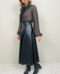 Gonna in ecopelle nera