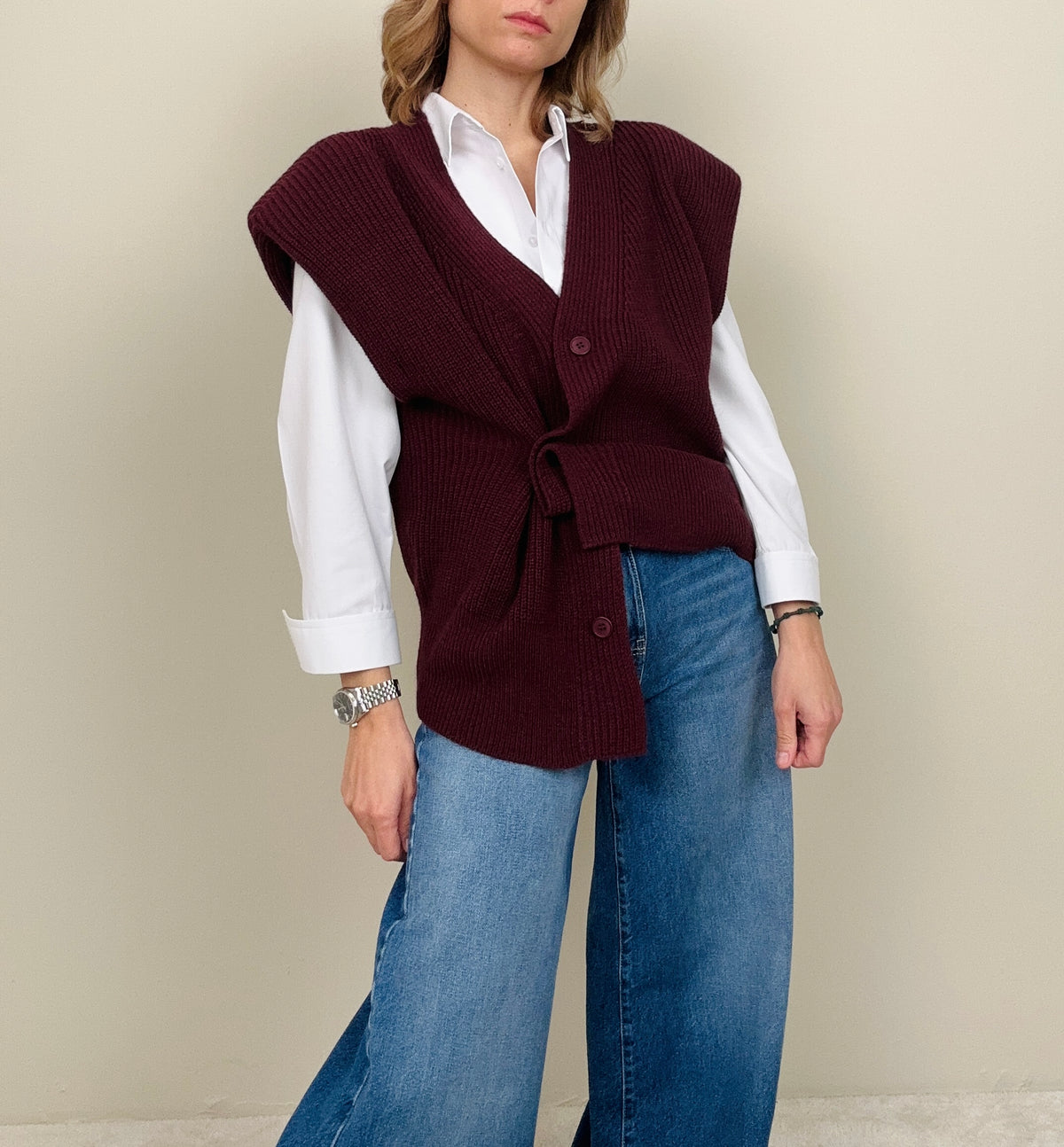 Gilet in maglia con spalline (più colori)