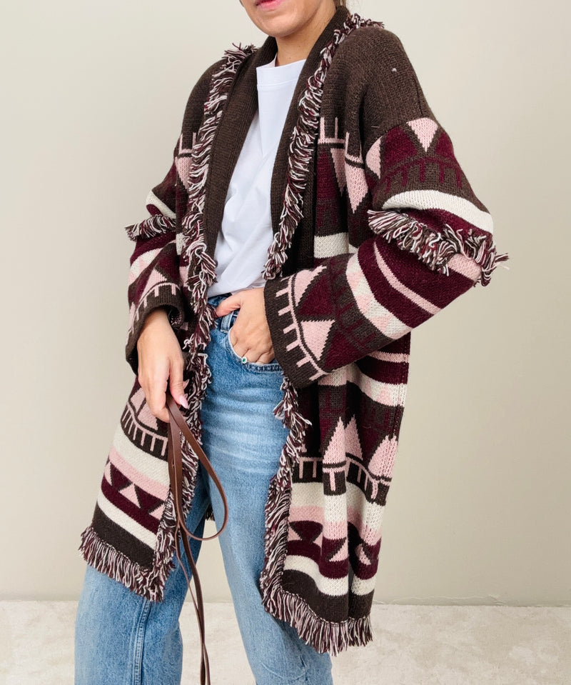 Cardigan dettagli pink