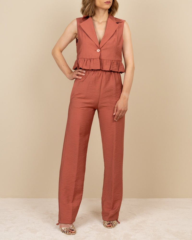 Pantalone viscosa pesca