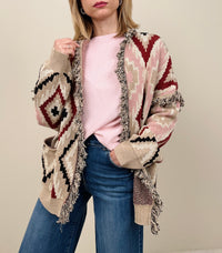Cardigan rombi all over (più colori)