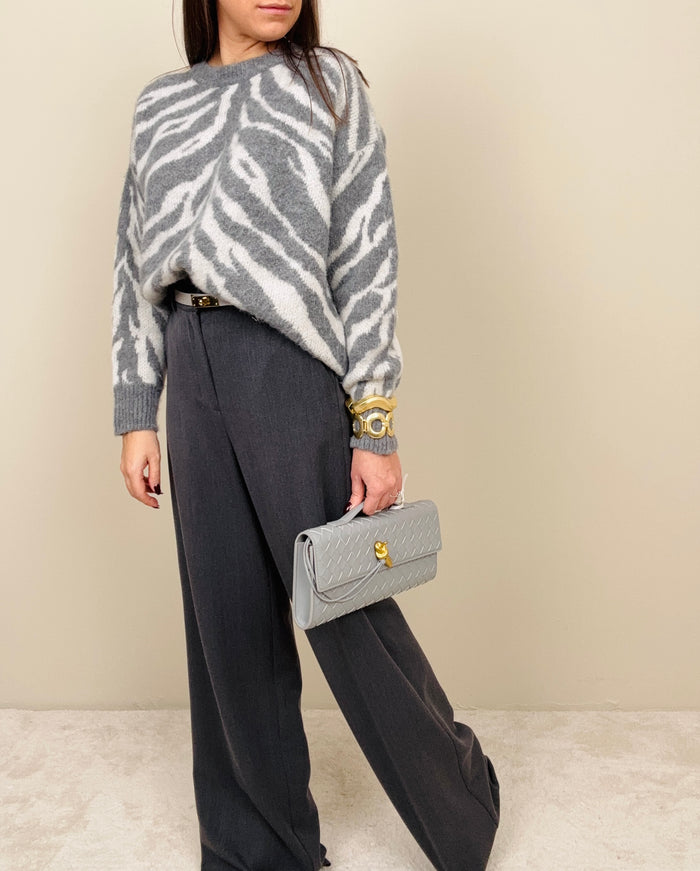 Pantalone palazzo antracite