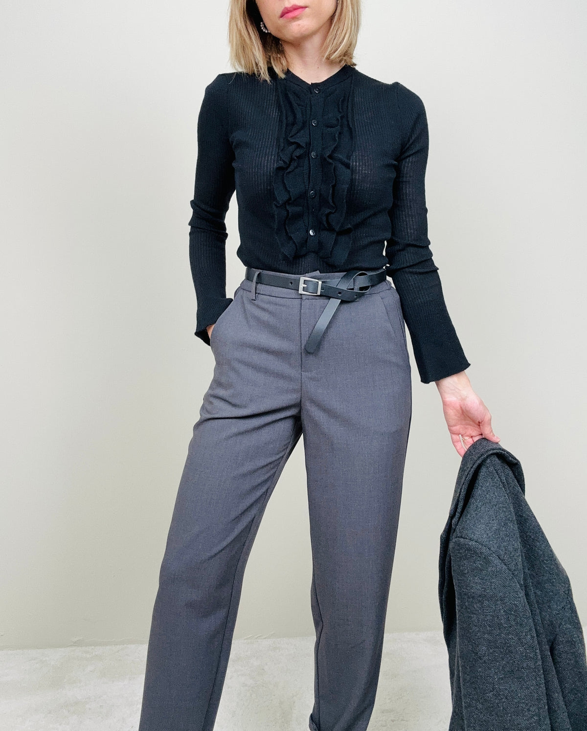 Pantalone grigio asciutto