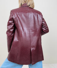 Giacca bordeaux stampa cocco