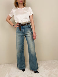 Jeans palazzo con cintura
