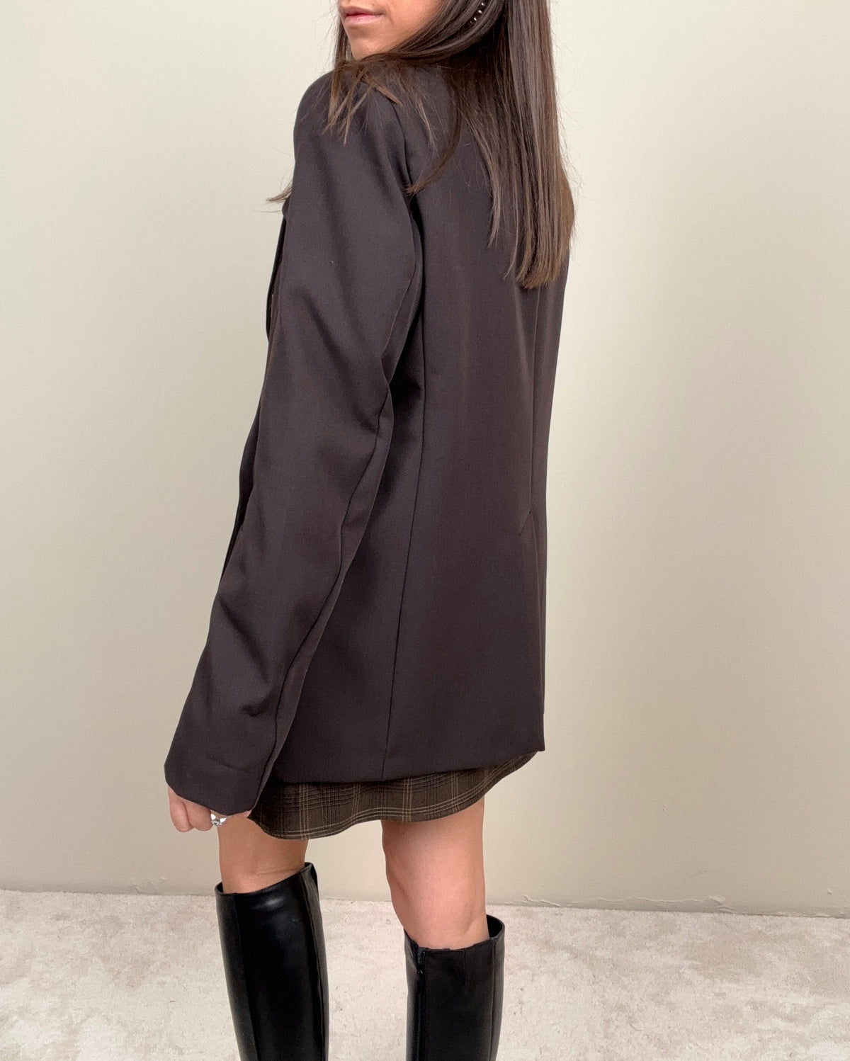 Blazer over con fiocchetto