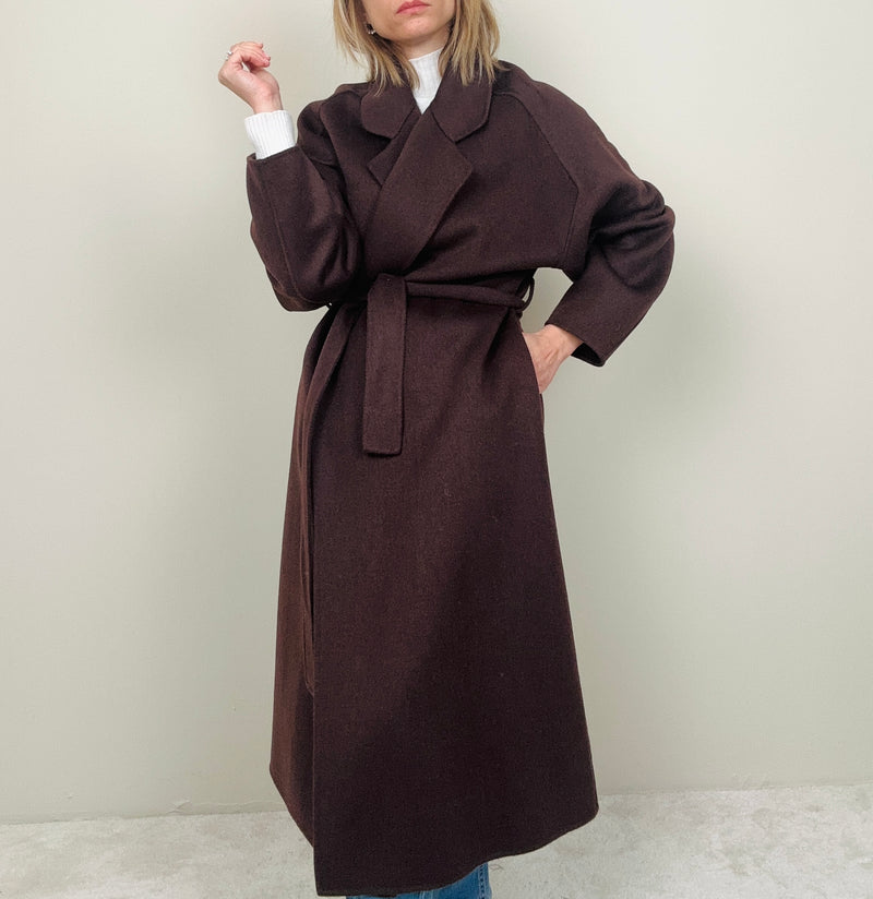 Cappotto cioccolato 100%lana