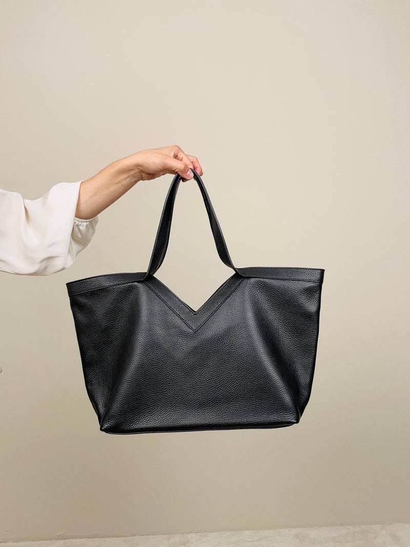 Shopper in pelle