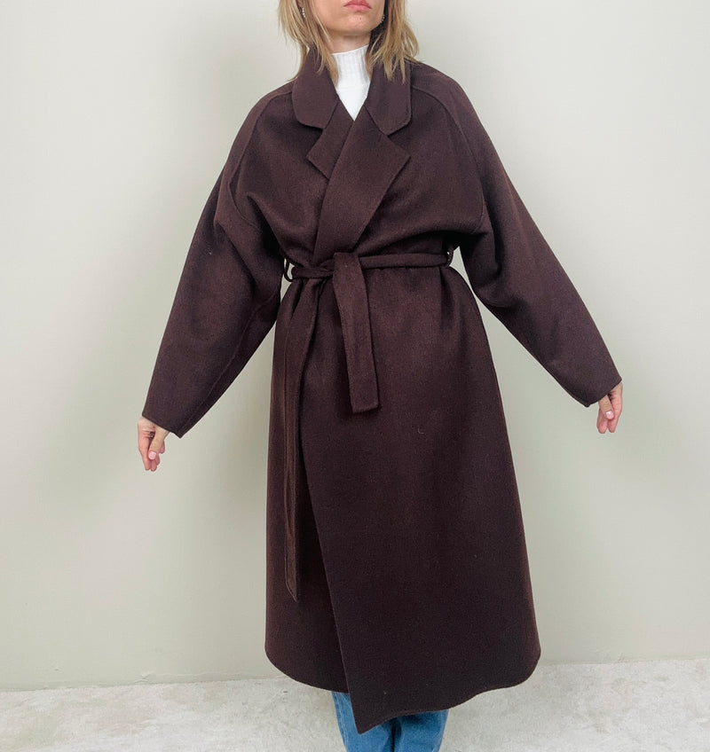 Cappotto cioccolato 100%lana