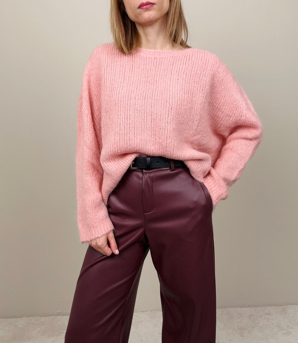 Maglione mohair rosa