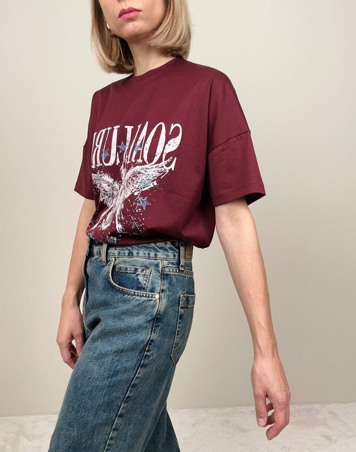 T-shirt bordeaux Soallure