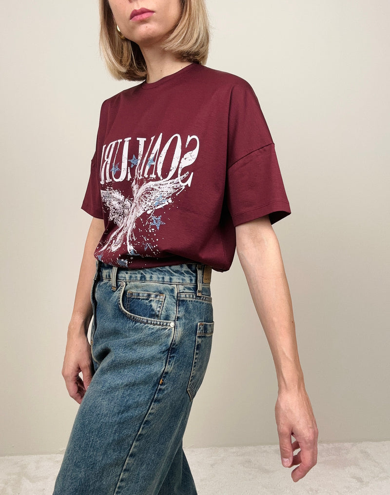 T-shirt bordeaux Soallure