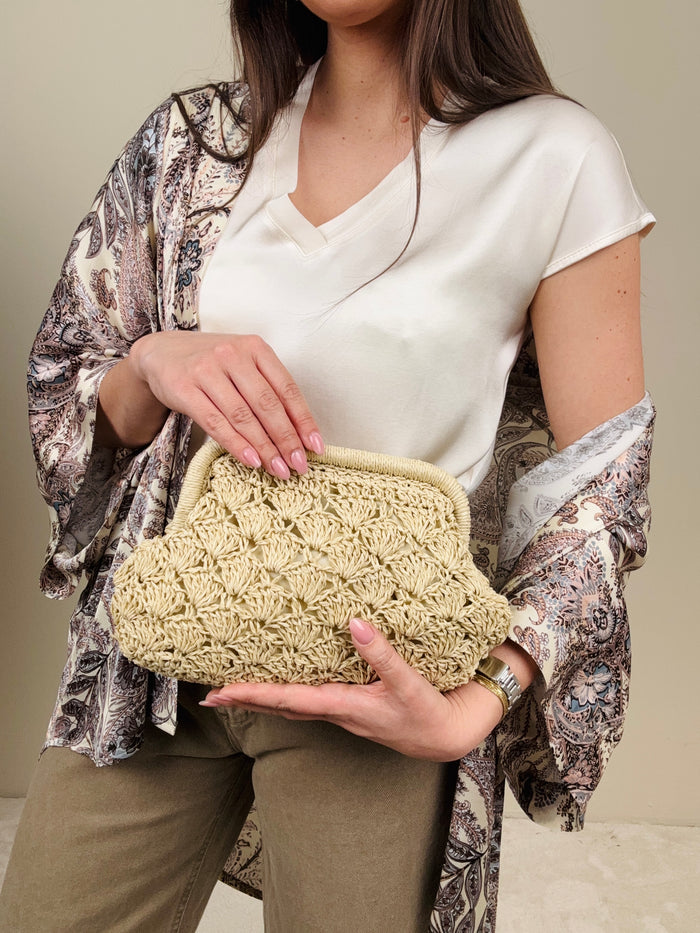 Clutch in rafia (più colori)