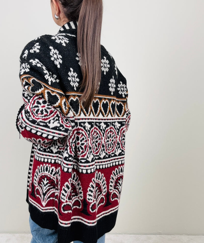 Cardigan fantasia nera