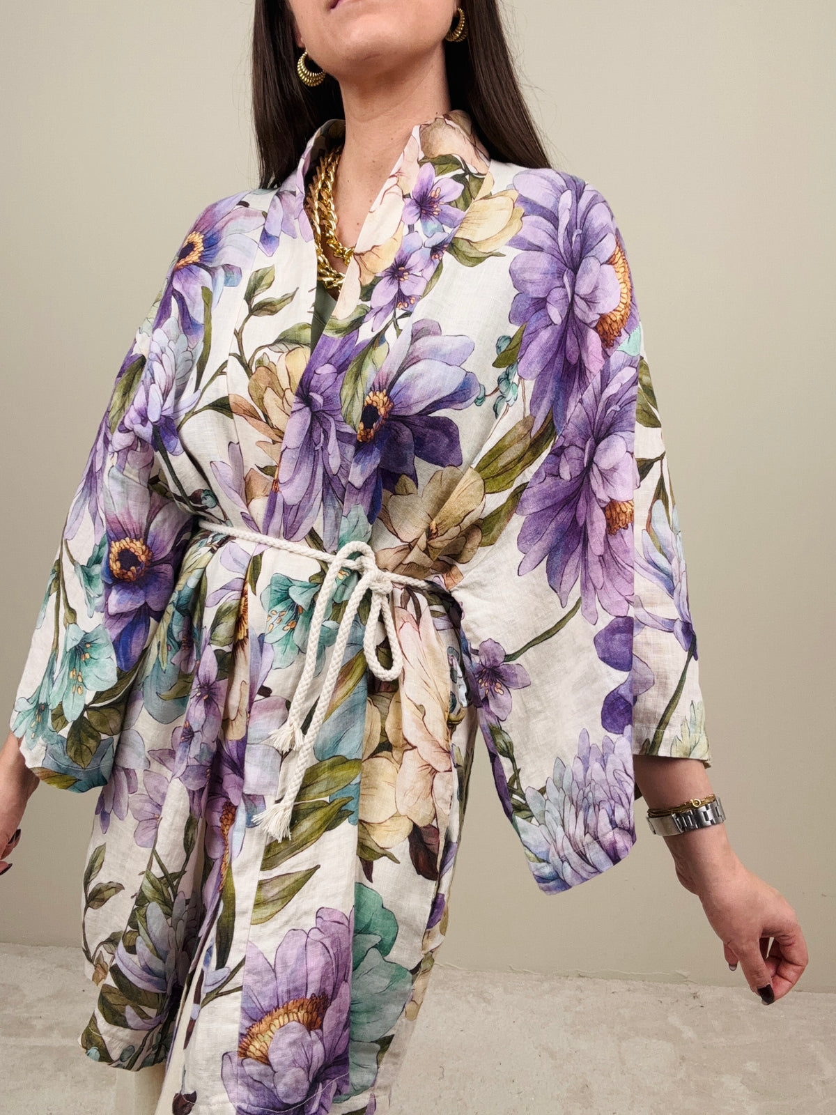 Kimono Flora lilla
