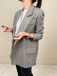 Blazer spinato grigio