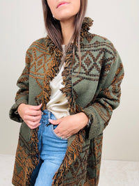 Cardigan etnico militare