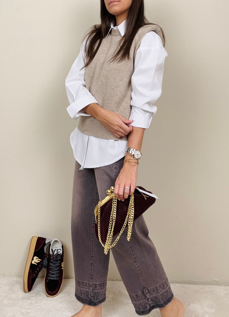 Gilet misto lana