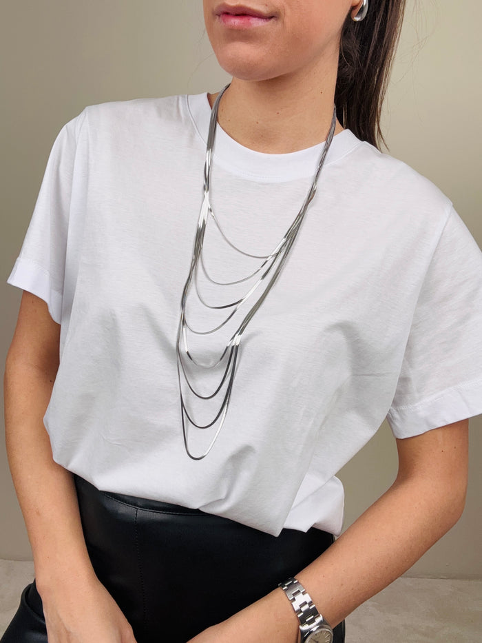 Collana multifilo argento