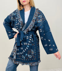 Cardigan bandana blu-azzurro