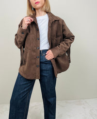 Overshirt con frange