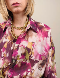 Camicia in fantasia ciclamino