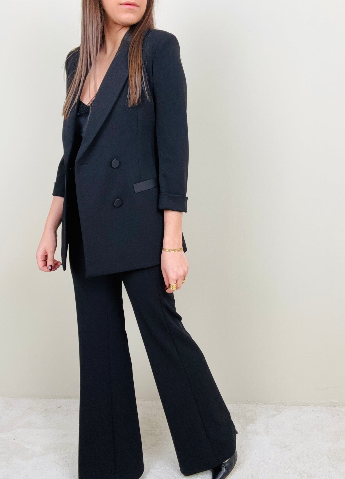 Pantalone zampa nero