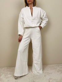 Pantalone ginnico bianco