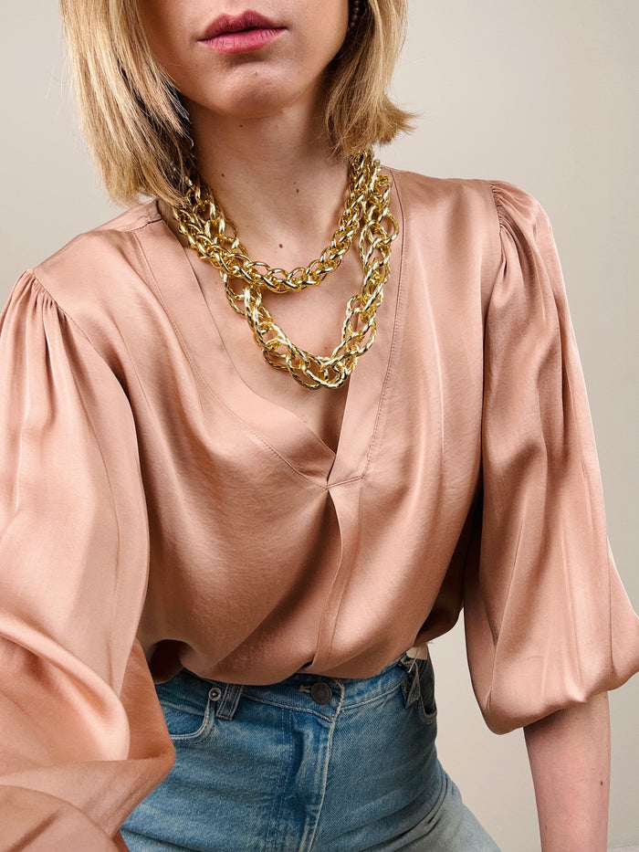 Blusa in viscosa blush